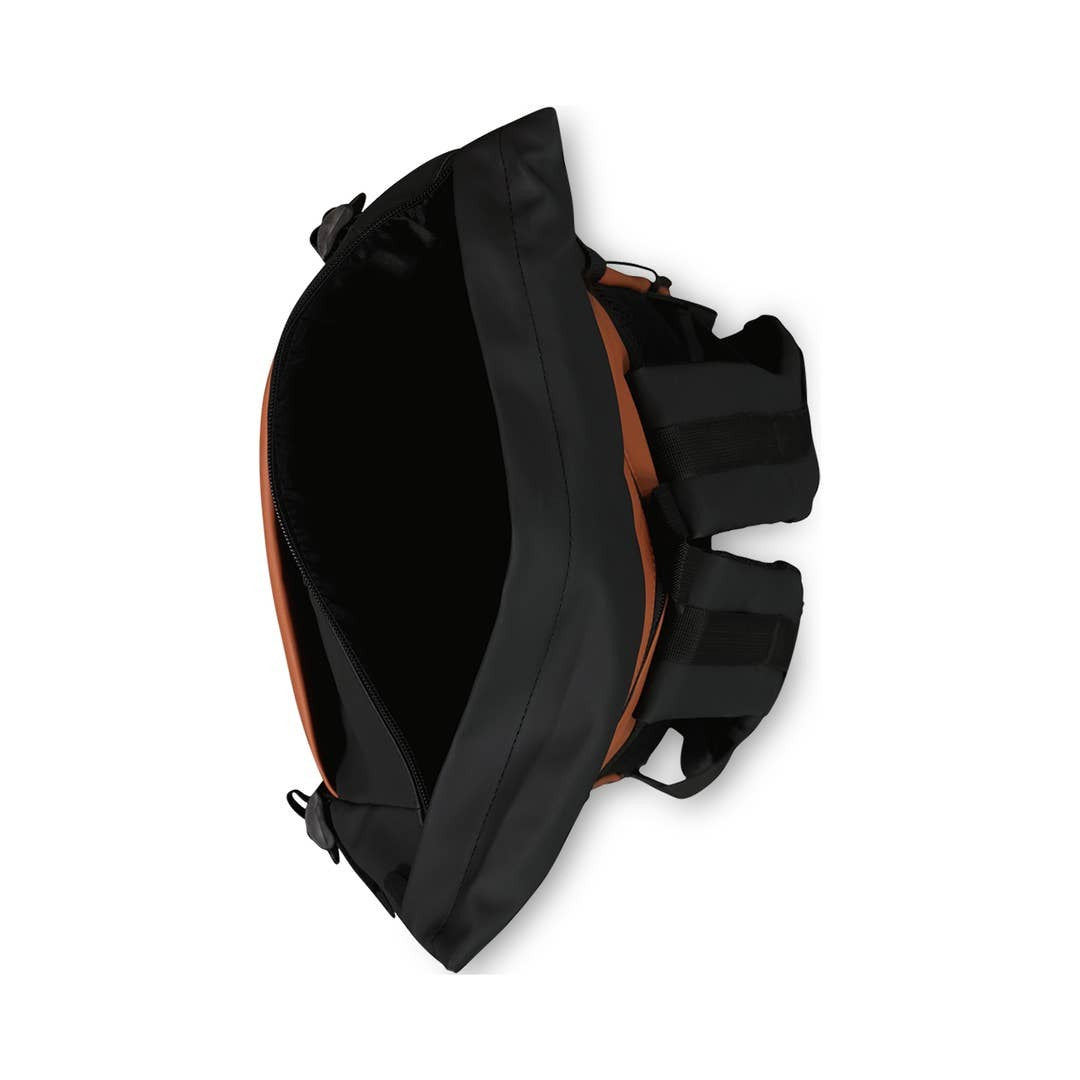 UrbanFlex Roll Top Laptop Backpack – Waterproof PU Leather Work, Travel & School Bag (Fits 15.6” Laptop)