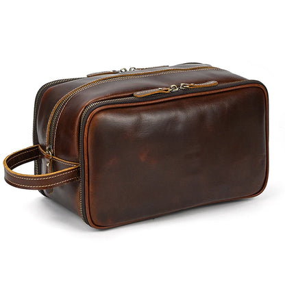 The Vintage Chic: The Cowhide Leather Dopp Kit