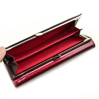 Allure Meets Functionality: The Designer Cowhide Leather Clutch Wallet