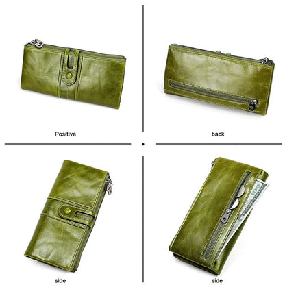 The All-in-One Solution: The RFID-Blocking Leather Women's Wallet