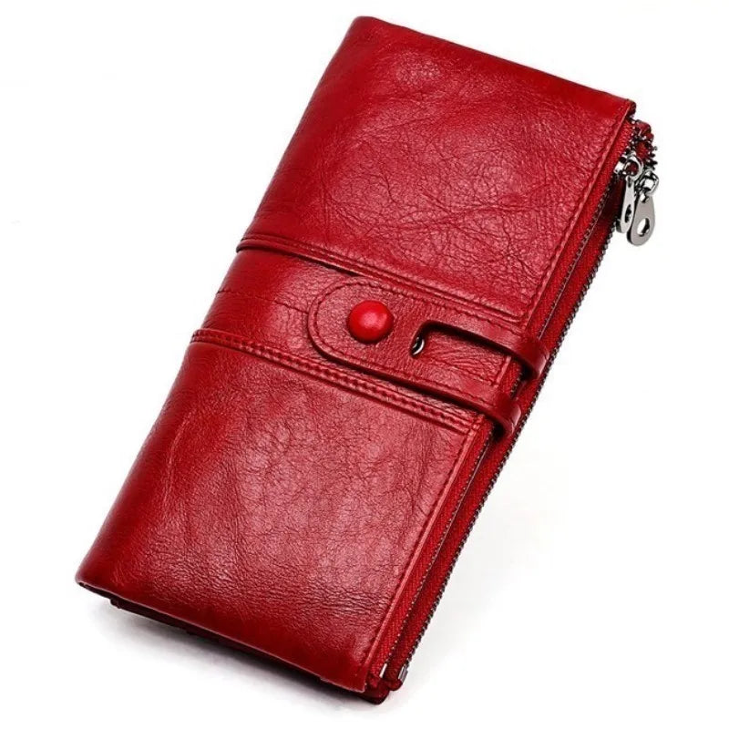 The All-in-One Solution: The RFID-Blocking Leather Women's Wallet