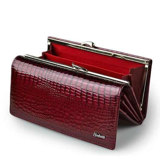 Allure Meets Functionality: The Designer Cowhide Leather Clutch Wallet