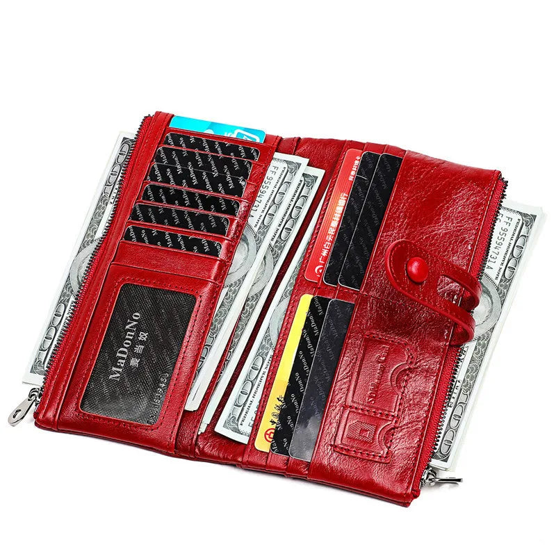 The All-in-One Solution: The RFID-Blocking Leather Women's Wallet