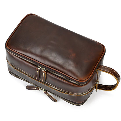 The Vintage Chic: The Cowhide Leather Dopp Kit