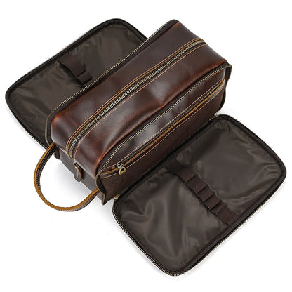 The Vintage Chic: The Cowhide Leather Dopp Kit