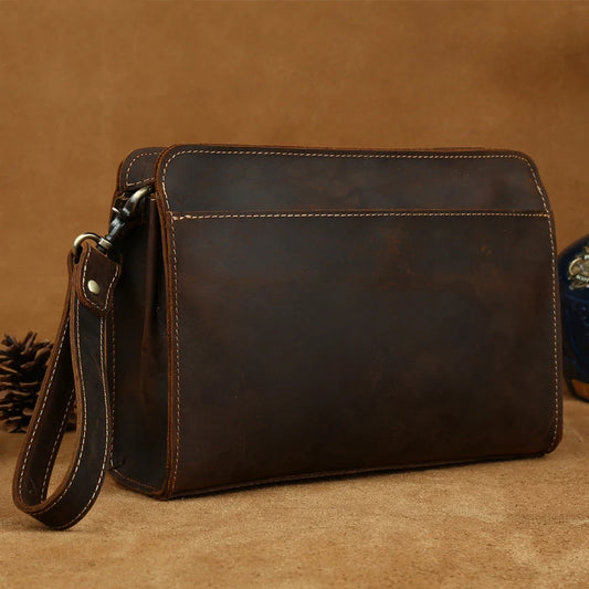 SMITH - Genuine Leather Clutch Bag: A Stylish Essential for the Modern Man