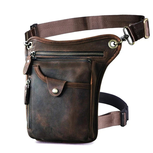 The All-in-One Carryall: The Thick Crazy Horse Leather Sling Bag