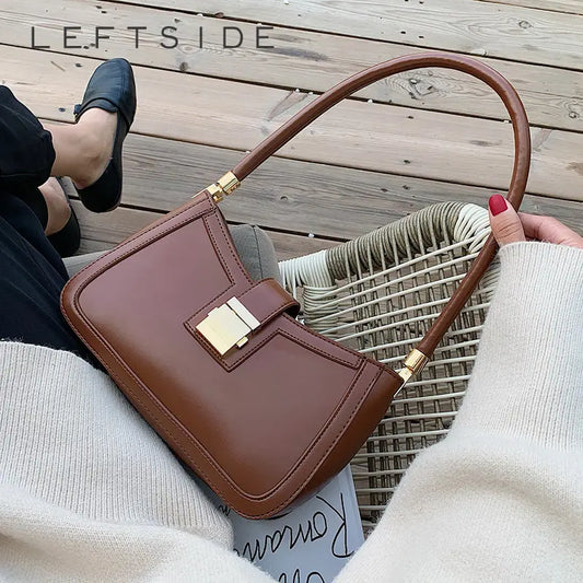 The LEFTSIDE PU Leather Shoulder Bag: Trendy and Practical