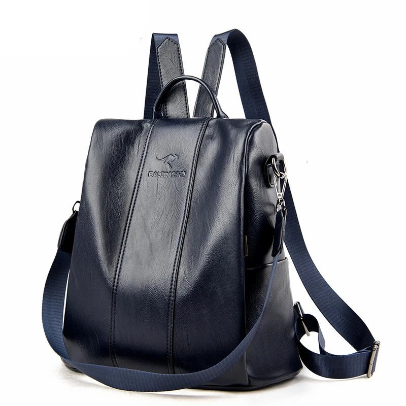 Security and Style in One: The Anti-Theft Leather Backpack