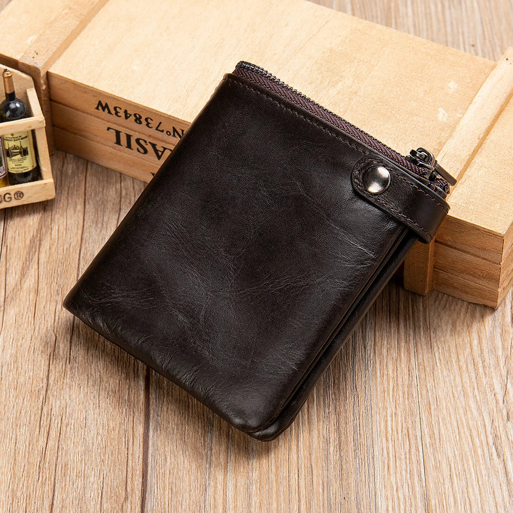 Timeless Sophistication: The Cowhide Leather Men's Mini Wallet