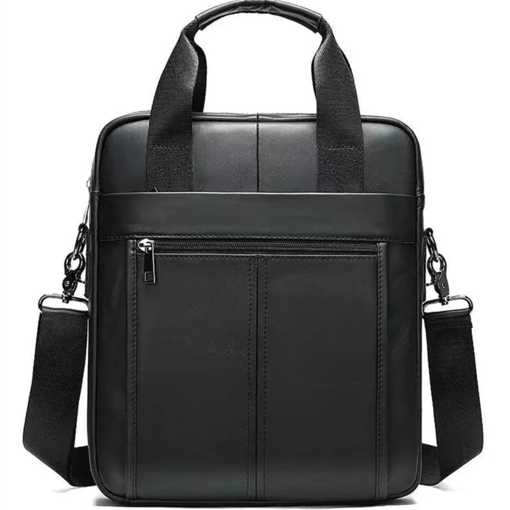 The Sophisticated Essential: The Men's Genuine Leather Satchel Bag