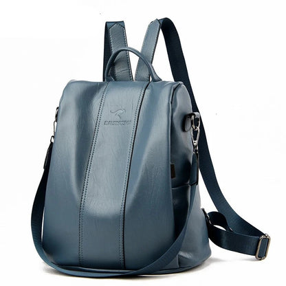 Security and Style in One: The Anti-Theft Leather Backpack