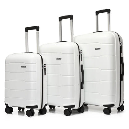 Effortless Travel in Style: 3-Piece ABS Hard Shell Luggage Set with Spinner Wheels (20/24/28 Inch)