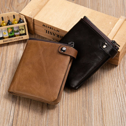 Timeless Sophistication: The Cowhide Leather Men's Mini Wallet